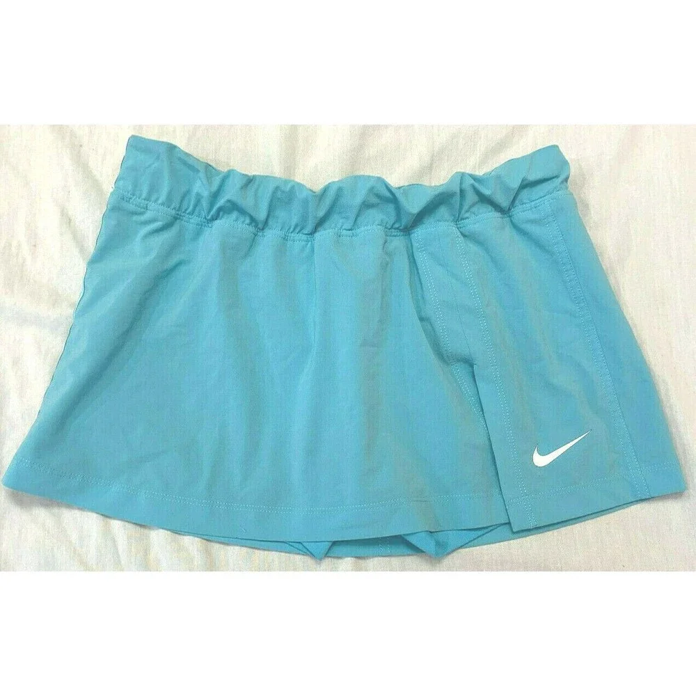 NIKE FIT DRY ATHLETIC WOMENS SKIRT SKORT WITH BUILT SHORTS SIZE M 8-10